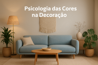 “Sala moderna decorada com cores neutras e luz natural”