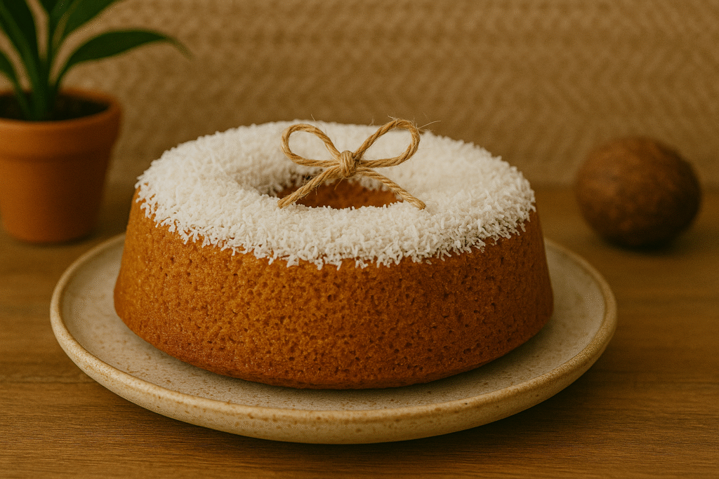 “Bolo low carb de coco fofinho, ideal para dietas fitness”